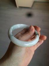 Load image into Gallery viewer, 56.5mm certified type A 100% Natural dark green/white jadeite jade bangle BG75-1837
