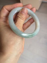 Load image into Gallery viewer, 54.8mm certified type A 100% Natural icy watery green/white jadeite jade bangle BP35-8906
