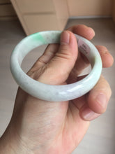 Load image into Gallery viewer, 57mm certified 100% natural sunny green/purple/yellow/white(FU LU SHOU) jadeite jade bangle AS85-7082
