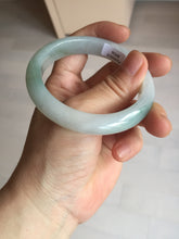 Load image into Gallery viewer, 54.8mm certified type A 100% Natural icy watery green/white jadeite jade bangle BP35-8906
