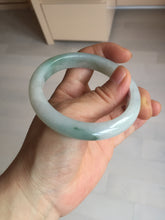 Load image into Gallery viewer, 54.8mm certified type A 100% Natural icy watery green/white jadeite jade bangle BP35-8906
