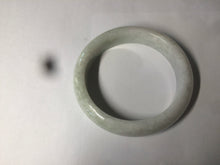 Load image into Gallery viewer, 55mm certified type A 100% Natural light green/white jadeite jade bangle AE66-6537
