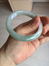 Load image into Gallery viewer, 54.8mm certified type A 100% Natural icy watery green/white jadeite jade bangle BP35-8906
