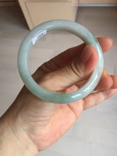 Load image into Gallery viewer, 54.8mm certified type A 100% Natural icy watery green/white jadeite jade bangle BP35-8906
