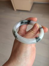 Load image into Gallery viewer, 53.8mm certificated Type A 100% Natural light green/white jadeite jade bangle BK100-2343
