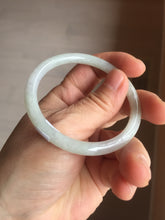 Load image into Gallery viewer, 52.1mm certified Type A 100% Natural icy green/orange slim round cut Jadeite Jade bangle PB101-9133
