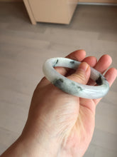 Load image into Gallery viewer, 53.8mm certificated Type A 100% Natural light green/white jadeite jade bangle BK100-2343
