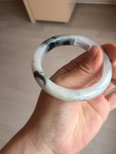 Load image into Gallery viewer, 53.8mm certificated Type A 100% Natural light green/white jadeite jade bangle BK100-2343
