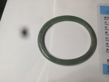 Load image into Gallery viewer, 51.5mm certified 100% natural Type A oily dark green oval jadeite jade bangle AZ46-1488
