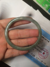 Load image into Gallery viewer, 51.5mm certified 100% natural Type A oily dark green oval jadeite jade bangle AZ46-1488
