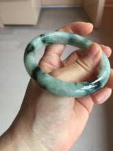 Load image into Gallery viewer, 56.5mm Certified Type A 100% Natural suny green dark green Jadeite Jade bangle BP33-8236
