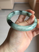 Load image into Gallery viewer, 56.5mm Certified Type A 100% Natural suny green dark green Jadeite Jade bangle BP33-8236
