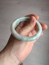 Load image into Gallery viewer, 54.5mm Certified 100% natural Type A sunny green/white jadeite jade bangle BM31-0361
