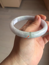 Load image into Gallery viewer, 59.3mm Certified Type A 100% Natura light green white purple slim Jadeite bangle AU5-3828
