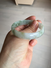 Load image into Gallery viewer, 53.5mm certified 100% natural Type A light watermelon rind green/yellow/purple jadeite jade bangle BL114-9428
