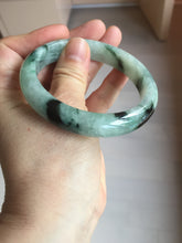 Load image into Gallery viewer, 56.5mm Certified Type A 100% Natural suny green dark green Jadeite Jade bangle BP33-8236
