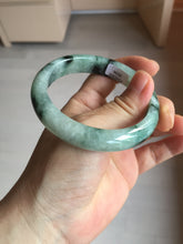 Load image into Gallery viewer, 56.5mm Certified Type A 100% Natural suny green dark green Jadeite Jade bangle BP33-8236
