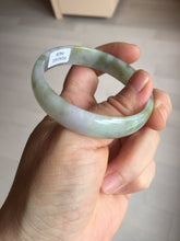 Load image into Gallery viewer, 53.5mm certified 100% natural Type A light watermelon rind green/yellow/purple jadeite jade bangle BL114-9428
