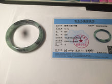 Load image into Gallery viewer, 55.5mm Certified Type A 100% Natural dark green/blue/black Jadeite Jade bangle AZ48-9770
