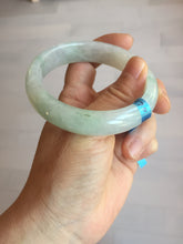 Load image into Gallery viewer, 56mm certified 100% natural icy watery sunny green purple jadeite jade bangle BN57-06970
