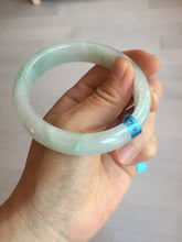 Load image into Gallery viewer, 56mm certified 100% natural icy watery sunny green purple jadeite jade bangle BN57-06970
