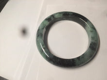 Load image into Gallery viewer, 55.5mm Certified Type A 100% Natural dark green/blue/black Jadeite Jade bangle AZ48-9770
