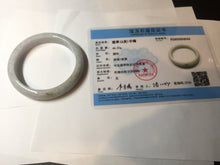 Load image into Gallery viewer, 56.5mm certified Type A 100% Natural purple white Jadeite Jade bangle D138-4044
