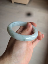 Load image into Gallery viewer, 55mm certified Type A 100% Natural green/white Jadeite Jade bangle BF67-4487
