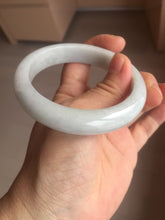 Load image into Gallery viewer, 56.9mm Certified Type A 100% Natural light green white Jadeite bangle X156
