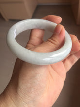 Load image into Gallery viewer, 56.9mm Certified Type A 100% Natural light green white Jadeite bangle X156
