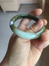 Load image into Gallery viewer, 51.8mm certified 100% natural Type A deep forest green/mountain yellow brown jadeite jade bangle PA77-6300
