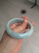 Load image into Gallery viewer, 56.3mm certified 100% natural Type A light green chubby jadeite jade bangle BK24-4402
