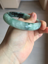 Load image into Gallery viewer, 58.9mm Certified Type A 100% Natural suny green dark green Jadeite Jade bangle BP32-8237
