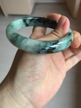 Load image into Gallery viewer, 58.9mm Certified Type A 100% Natural suny green dark green Jadeite Jade bangle BP32-8237
