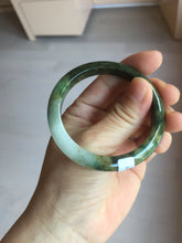 Load image into Gallery viewer, 51.8mm certified 100% natural Type A deep forest green/mountain yellow brown jadeite jade bangle PA77-6300
