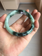 Load image into Gallery viewer, 58.9mm Certified Type A 100% Natural suny green dark green Jadeite Jade bangle BP32-8237
