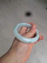 Load image into Gallery viewer, 55mm certified Type A 100% Natural green/white Jadeite Jade bangle BF67-4487
