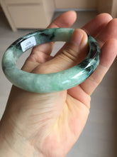 Load image into Gallery viewer, 58.9mm Certified Type A 100% Natural suny green dark green Jadeite Jade bangle BP32-8237
