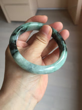 Load image into Gallery viewer, 58.9mm Certified Type A 100% Natural suny green dark green Jadeite Jade bangle BP32-8237
