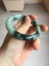 Load image into Gallery viewer, 58.9mm Certified Type A 100% Natural suny green dark green Jadeite Jade bangle BP32-8237
