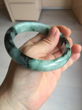 Load image into Gallery viewer, 58.9mm Certified Type A 100% Natural suny green dark green Jadeite Jade bangle BP32-8237
