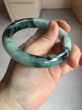 Load image into Gallery viewer, 58.9mm Certified Type A 100% Natural suny green dark green Jadeite Jade bangle BP32-8237
