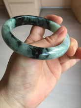 Load image into Gallery viewer, 58.9mm Certified Type A 100% Natural suny green dark green Jadeite Jade bangle BP32-8237
