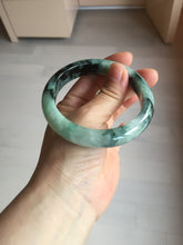 Load image into Gallery viewer, 58.9mm Certified Type A 100% Natural suny green dark green Jadeite Jade bangle BP32-8237
