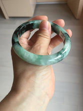 Load image into Gallery viewer, 58.9mm Certified Type A 100% Natural suny green dark green Jadeite Jade bangle BP32-8237
