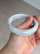 Load image into Gallery viewer, 57mm Certified type A 100% Natural light green white Jadeite bangle AX141-0794
