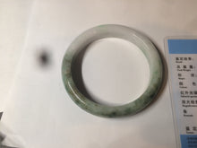 Load image into Gallery viewer, 60mm certified 100% natural type A sunny green white  jadeite jade bangle BG1-1730
