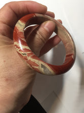 Load image into Gallery viewer, 55mm 100% natural red jasper stone(红碧玉,鸡血石) bangle XY102
