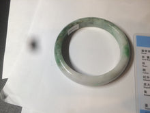 Load image into Gallery viewer, 60mm certified 100% natural type A sunny green white  jadeite jade bangle BG1-1730
