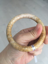 Load image into Gallery viewer, 56.8mm 100% natural beige yellow orange round cut Coral Jade (珊瑚玉) bangle XY109
